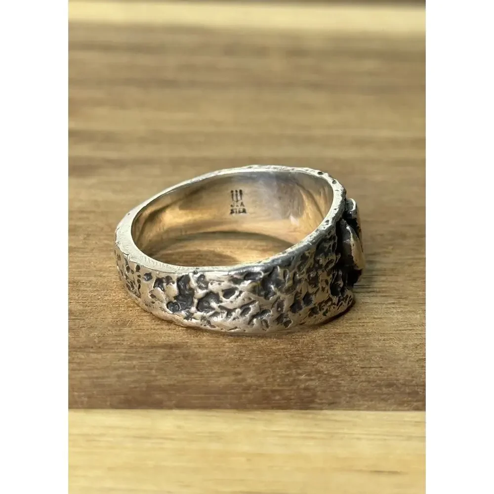 James Avery Retired Sterling Silver Descending Dove Textured Ring Size 10